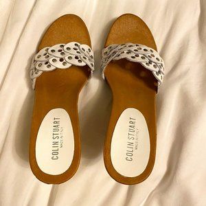 White Colin Stuart Sandals-Never Been Worn